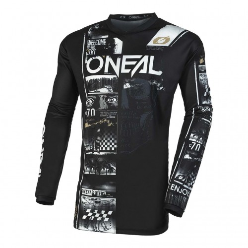 O'Neal Element Attack Youth Kinder FR Jersey Trikot lang schwarz/weiß 2024 Oneal 