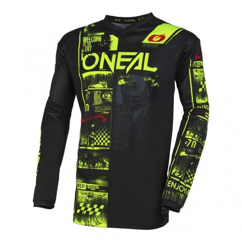 O'Neal Element Attack FR Jersey Trikot lang schwarz/gelb 2025 Oneal 
