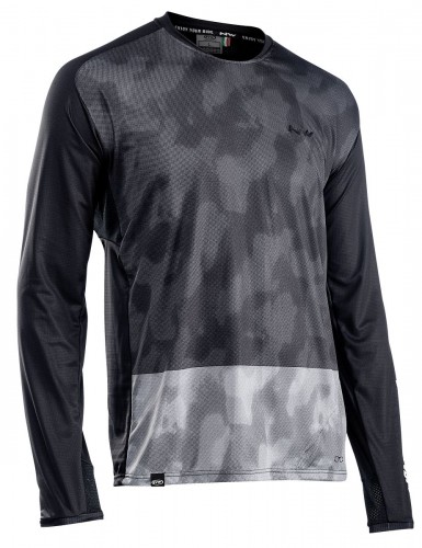 Northwave Edge Fahrrad Trikot lang schwarz/grau 2023 