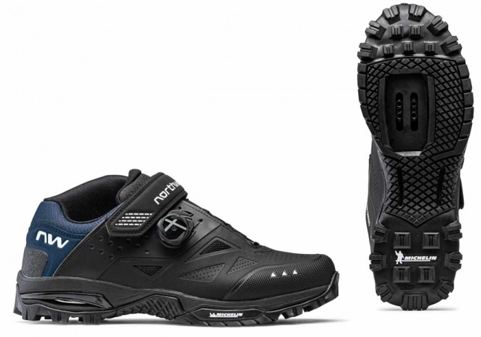 Northwave Enduro Mid 2 MTB / Trekking Fahrrad Schuhe schwarz/blau 2025 