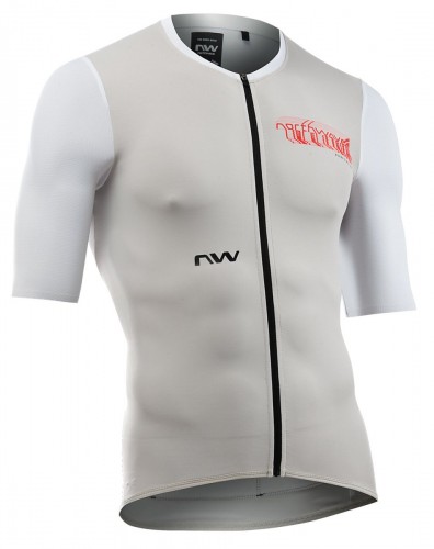 Northwave Essence Evo Fahrrad Trikot kurz light grau/weiß 2025 