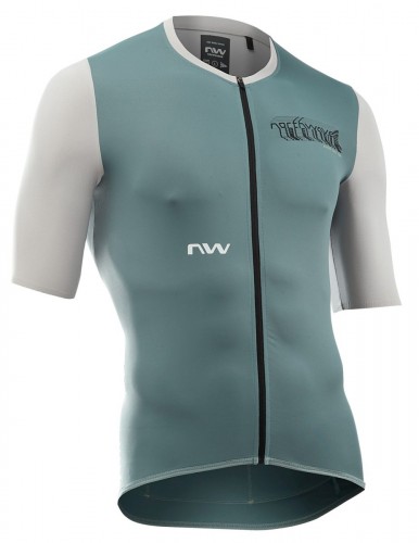 Northwave Essence Evo Fahrrad Trikot kurz grün/grau 2025 