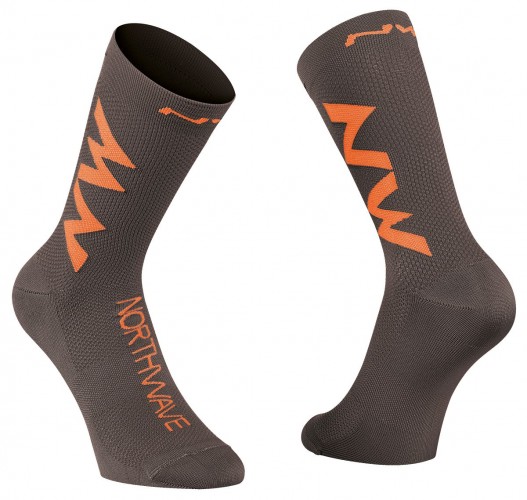 Northwave Extreme Air Fahrrad Socken grau/orange 2021 