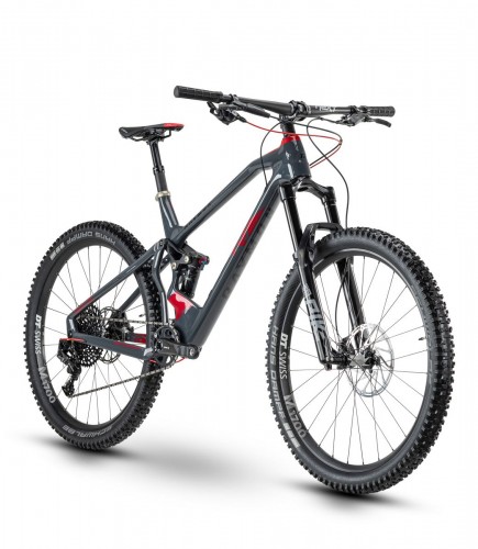 Raymon Fullray 10.0 27.5'' Carbon MTB Fahrrad grau/rot 2021 