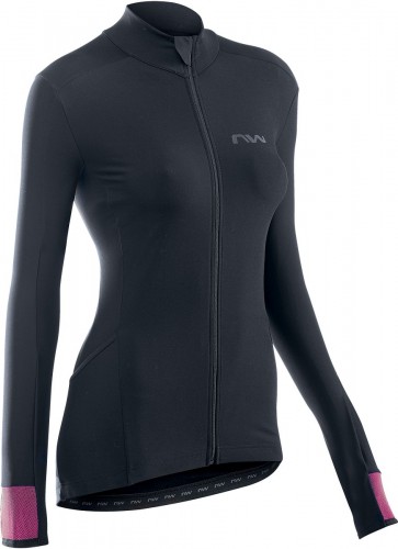 Northwave Fahrenheit Damen Fahrrad Trikot lang schwarz/pink 2022 