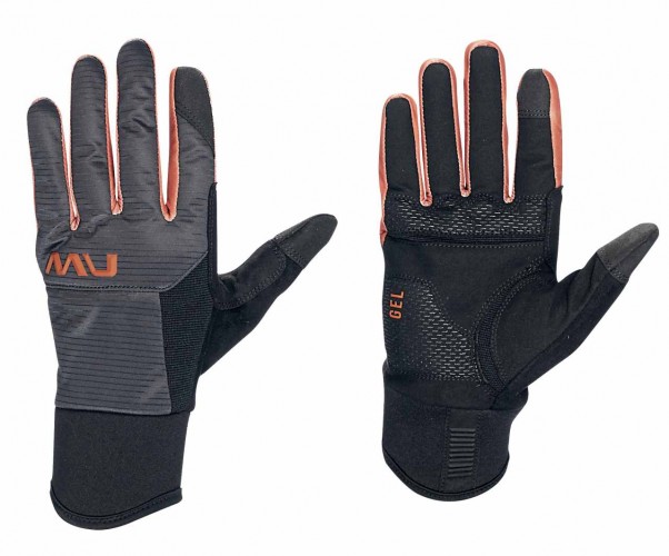 Northwave Fast Gel Winter Fahrrad Handschuhe grau/orange 2024 