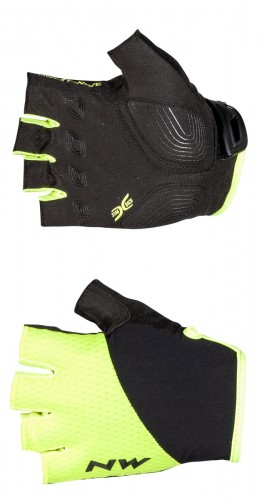 Northwave Fast Grip Fahrrad Handschuhe kurz gelb/schwarz 2023 