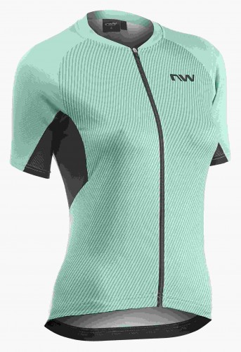 Northwave Force Evo Damen Fahrrad Trikot kurz surf blau 2024 