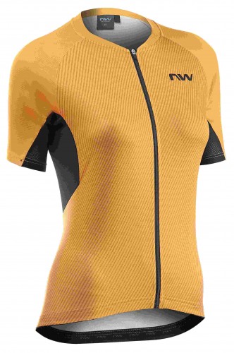 Northwave Force Evo Damen Fahrrad Trikot kurz ochre gelb 2024 