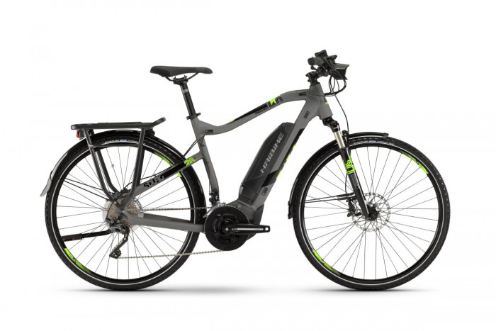 Haibike Sduro Trekking 4.0 Pedelec E-Bike Fahrrad grau/schwarz/grün 2019 