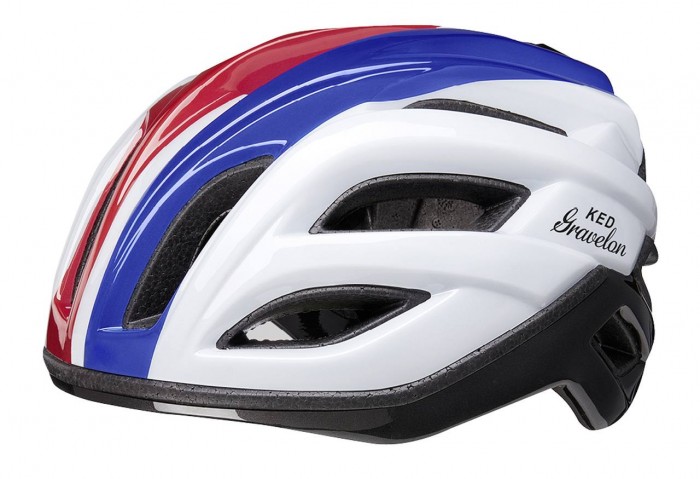 Ked Gravelon Tricolore Fahrrad Helm weiß/rot/blau 2022 