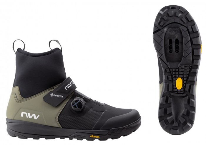 Northwave Kingrock Plus GTX Gravel MTB Winter Fahrrad Schuhe schwarz/grün 2024 