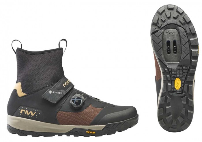 Northwave Kingrock Plus GTX Gravel MTB Winter Fahrrad Schuhe schwarz/braun 2023 