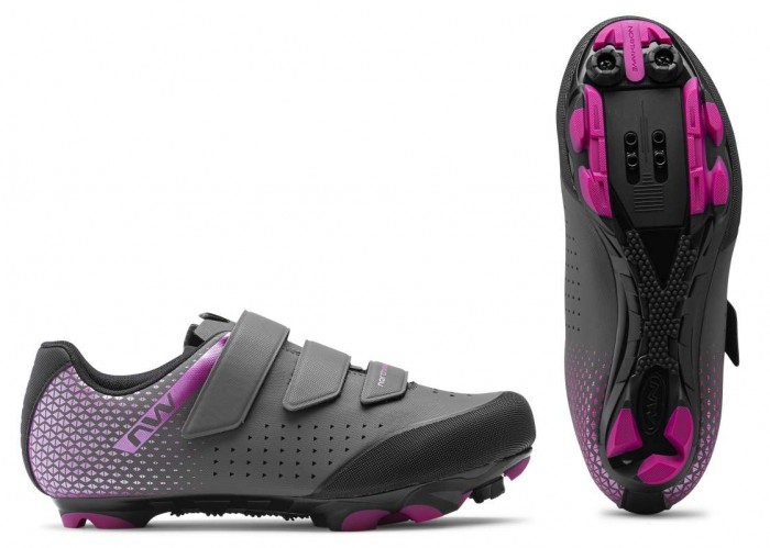 Northwave Origin 2 Damen MTB Fahrrad Schuhe grau/lila 2023 