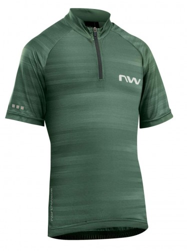 Northwave Origin Kinder Fahrrad Trikot kurz grün 2023 