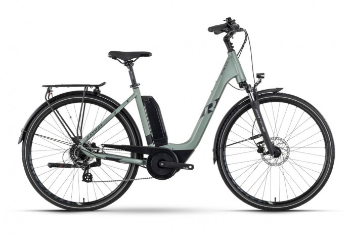 Raymon CityRay E 1.0 Wave Unisex Pedelec E-Bike City Fahrrad grün/schwarz 2023 