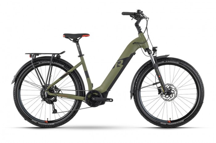 Raymon CrossRay E 5.0 27.5'' Wave Unisex Pedelec E-Bike Trekking Fahrrad matt grün/schwarz 2023 