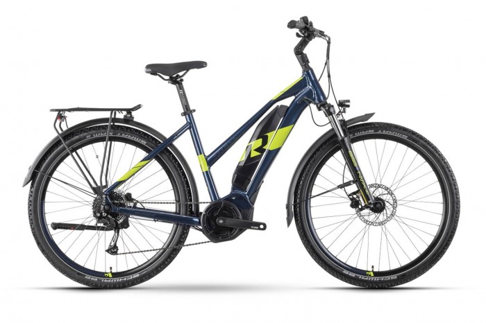 Raymon CrossRay E 3.0 27.5'' Damen Pedelec E-Bike Trekking Fahrrad blau/grün 2023 44 cm (XS)