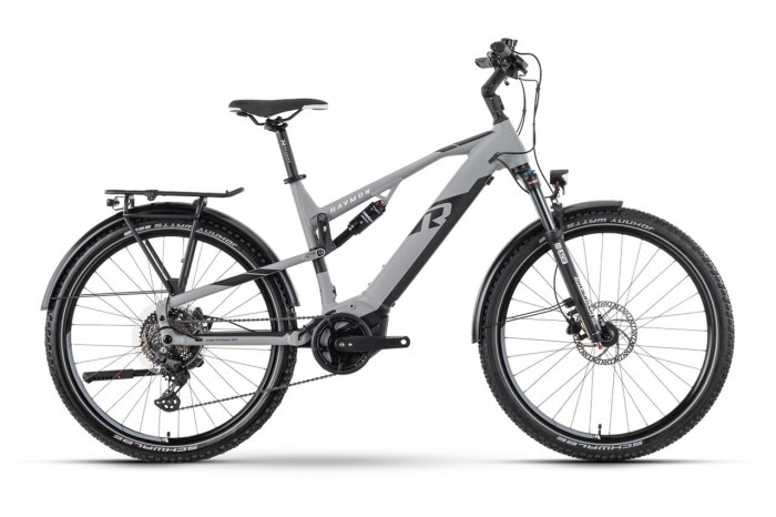 Raymon CrossRay FS E 5.0 27.5'' Pedelec E-Bike Trekking Fahrrad matt grau/schwarz 2023 