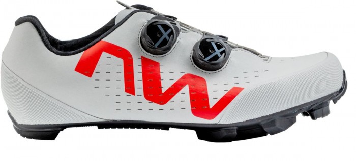 Northwave Rebel 3 MTB Fahrrad Schuhe grau/rot 2025 