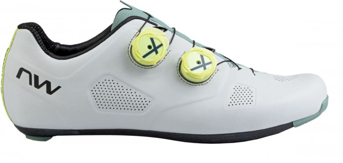 Northwave Revolution Rennrad Fahrrad Schuhe light grau/grün 2025 