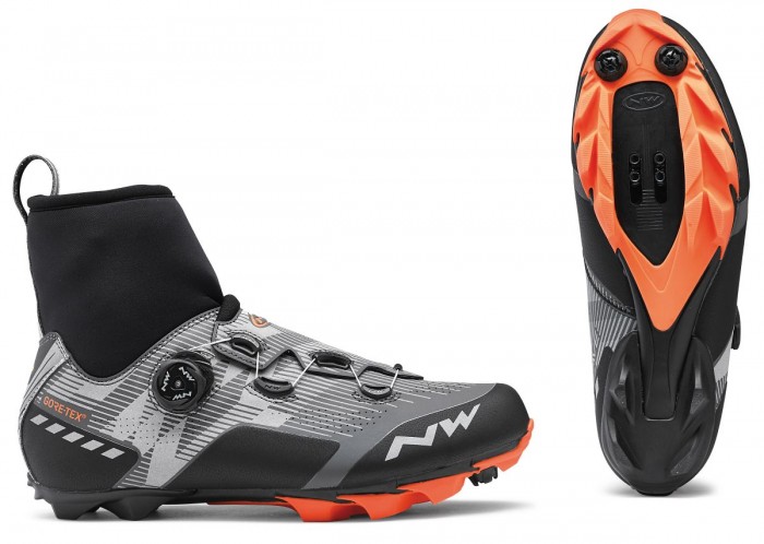 Northwave Raptor GTX Winter MTB Fahrrad Schuhe grau/schwarz/orange 2020 