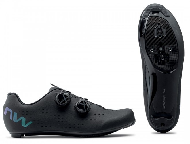 Northwave Revolution 3 Rennrad Fahrrad Schuhe irisierend schwarz/grün/lila 2024 