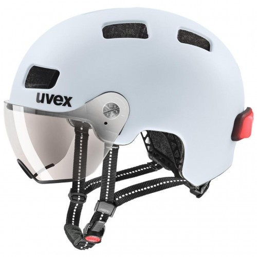 Uvex Rush Visor City Fahrrad Helm matt light blau 2024 