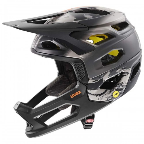 Uvex Revolt MIPS DH Fahrrad Helm matt schwarz/braun 2024 