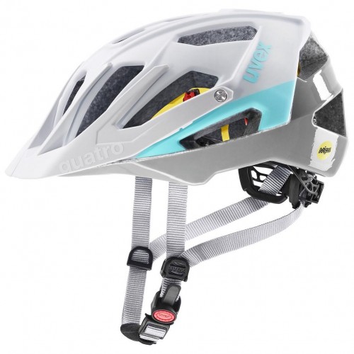 Uvex Quatro CC MIPS All Mountain Enduro MTB Fahrrad Helm matt weiß/blau 2022 