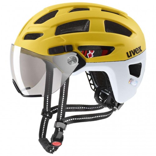 Uvex Finale Visor City Trekking Fahrrad Helm matt gelb 2024 