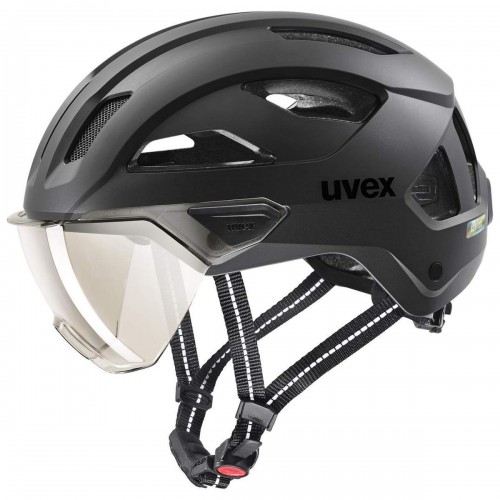 uvex Stride Visor Fahrrad Helm matt schwarz 2026 