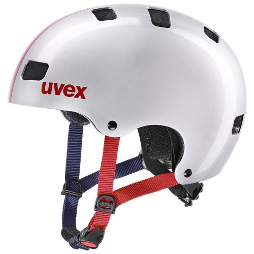 Uvex Kid 3 Kinder BMX Dirt Fahrrad Helm silberfarben 2022 