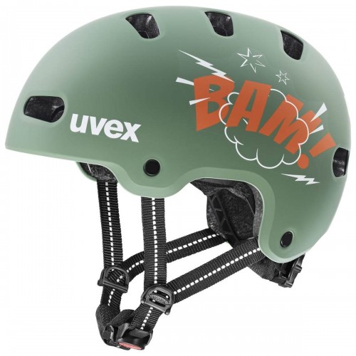 uvex Kid 4 Style Kinder Fahrrad Helm matt grün/orange 2026 