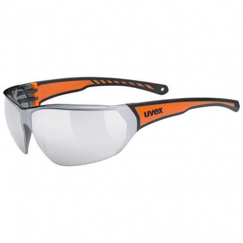 Uvex Sportstyle 204 Fahrrad / Sport Brille schwarz/orange/mirror silberfarben 