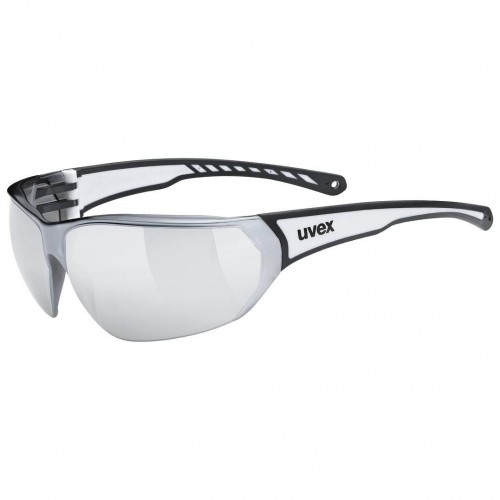 Uvex Sportstyle 204 Fahrrad / Sport Brille schwarz/weiß/mirror silberfarben 