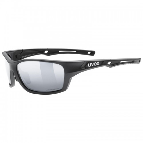 Uvex Sportstyle 232 Polavision Sport / Freizeit Brille matt schwarz/mirror silberfarben 