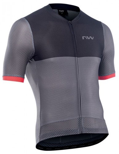 Northwave Storm Air Fahrrad Trikot kurz grau/schwarz 2022 XXL (54)