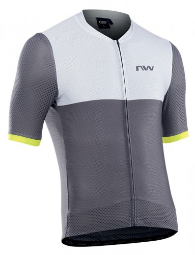 Northwave Storm Air Fahrrad Trikot kurz grau/weiß 2022 