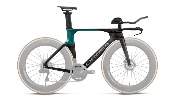 Orbea Ordu OMX Carbon Triathlon / Zeitfahrrad Rahmenset diamond carbon view/evasion green 2027 