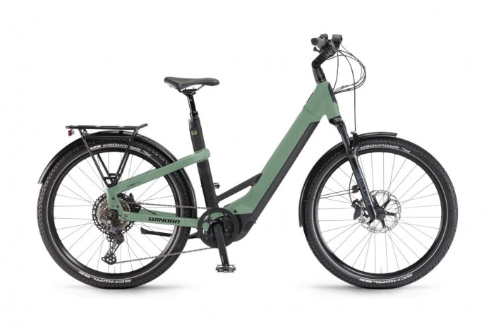 Winora Yakun 12 27.5'' Damen Pedelec E-Bike Trekking Fahrrad grün 2024 