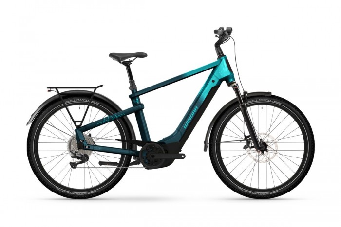 Winora Yakun X12 High 27.5'' E-Bike Trekking Pedelec petrol blau/türkis 2026 
