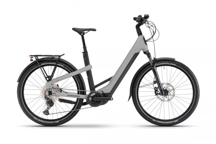 Winora Yakun X12 Low 27.5'' Pedelec E-Bike Trekking Fahrrad matt silberfarben 2024 