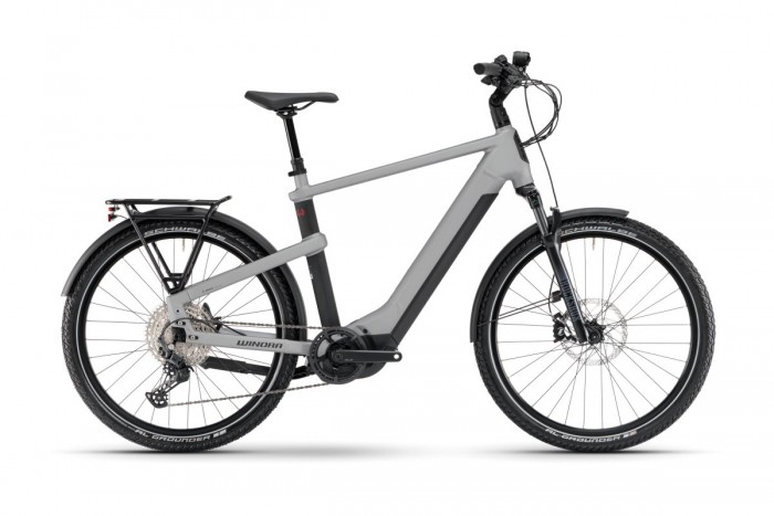 Winora Yakun X12 High 27.5'' Pedelec E-Bike Trekking Fahrrad matt silberfarben 2024 