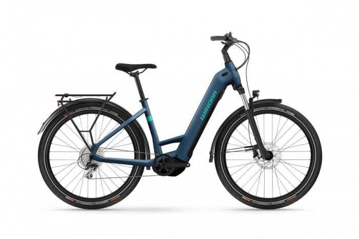 Winora Yucatan X8 Low 27.5'' Pedelec E-Bike Trekking Fahrrad matt blau 2024 
