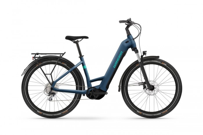 Winora Yucatan X8 Low 27.5'' Pedelec E-Bike Trekking Fahrrad matt blau 2025 