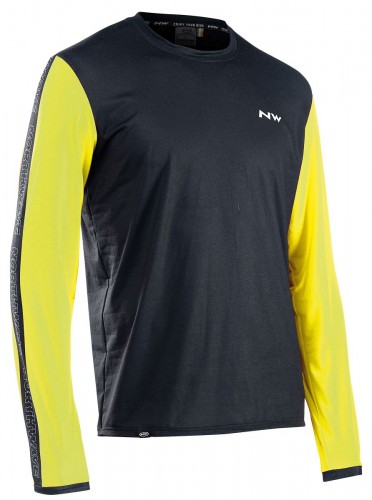 Northwave Xtrail Fahrrad Trikot lang schwarz/gelb 2021 