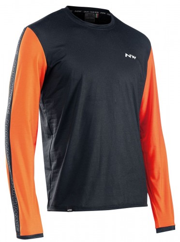 Northwave Xtrail Fahrrad Trikot lang schwarz/orange 2021 
