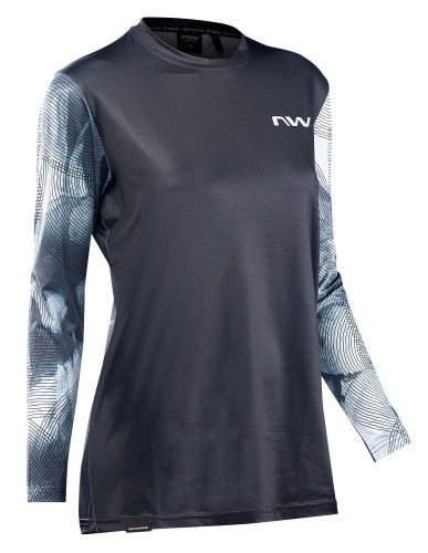 Northwave Xtrail 2 Damen Fahrrad Trikot lang schwarz/grau 2023 