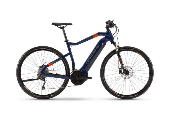 Haibike Sduro Cross 5.0 Trekking Pedelec E-Bike Fahrrad blau/orange 2020 